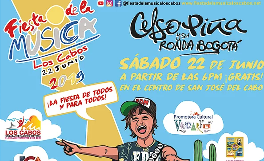 Celso Piña y 170 bandas dentro de la cartelera de la Fiesta de la Música Los Cabos 2019