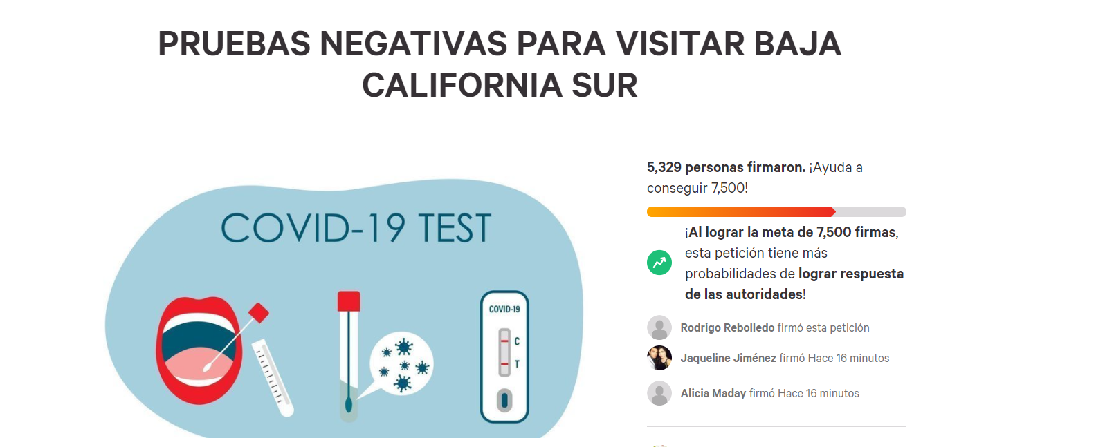 Con firmas exigen al gobernador blindar a BCS de turistas infectados