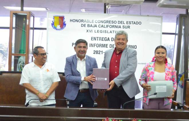 Recibe Congreso primer informe del Gobierno del Estado