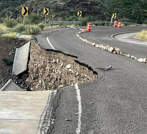 Precaución ante fiestas de San Francisco Javier: hay tramos carretros que siguen destruidos