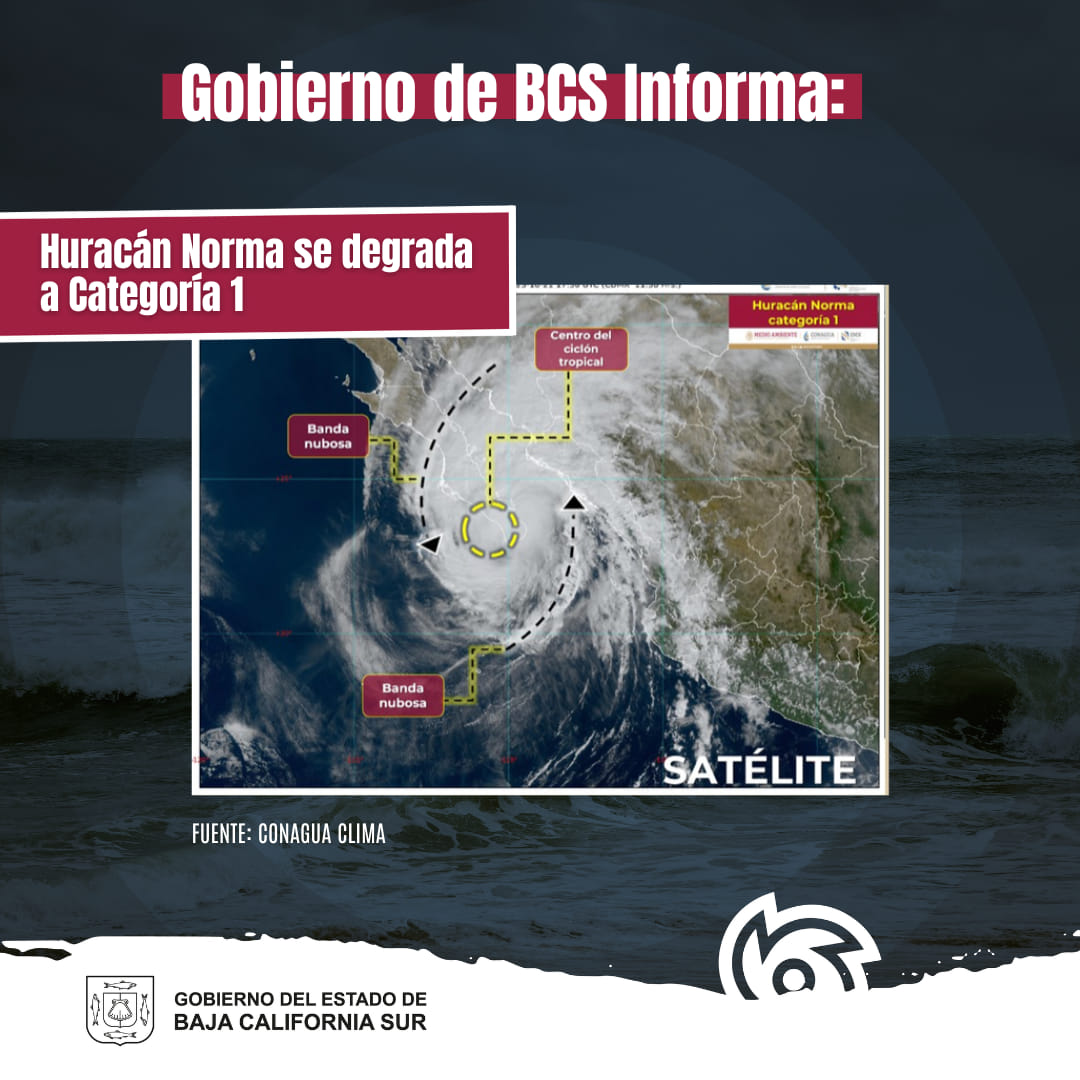 Norma impactó cerca de Todos Santos: Gobierno de BCS