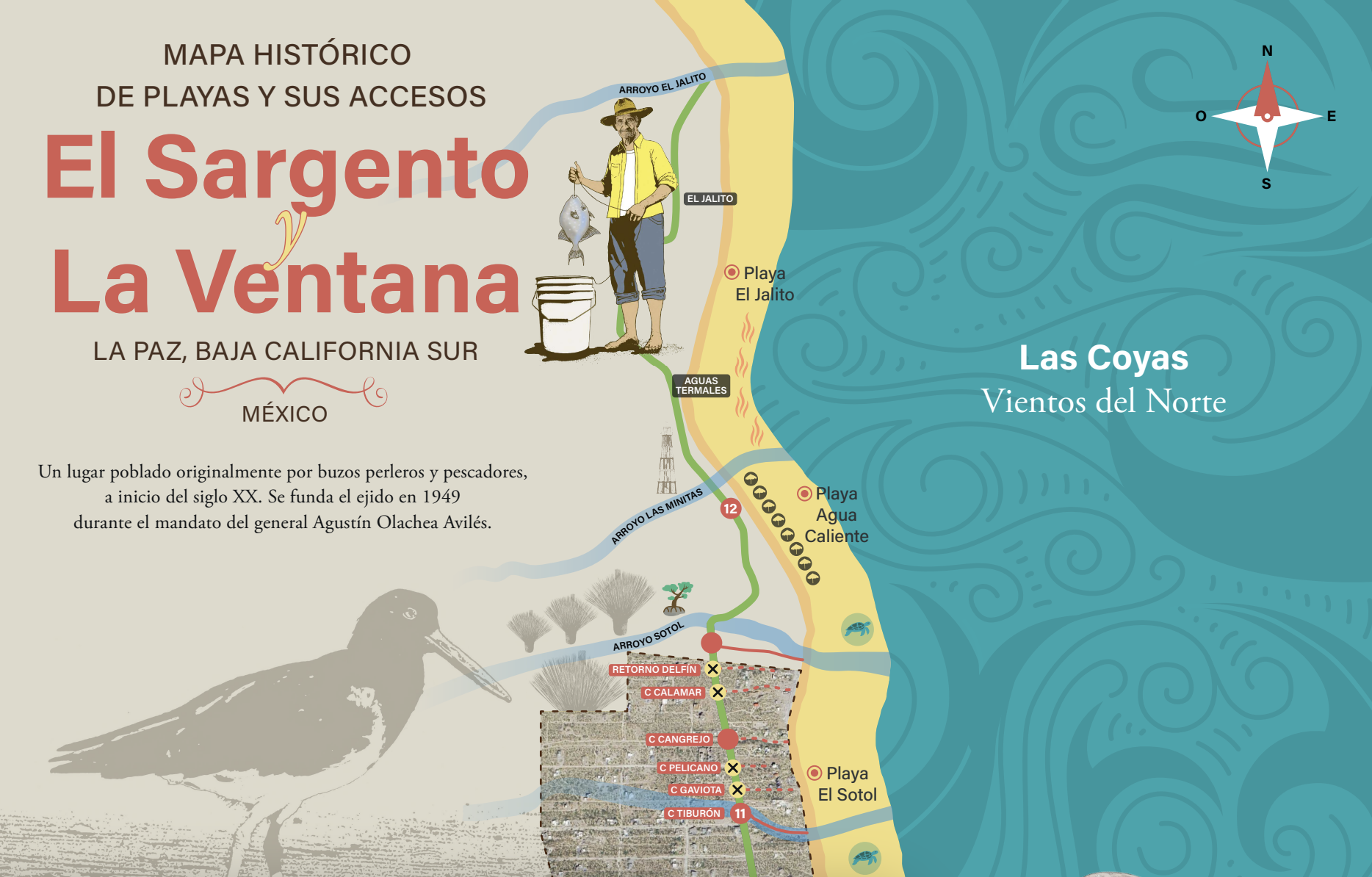 Crean mapa comunitario con playas de El Sargento y La Ventana