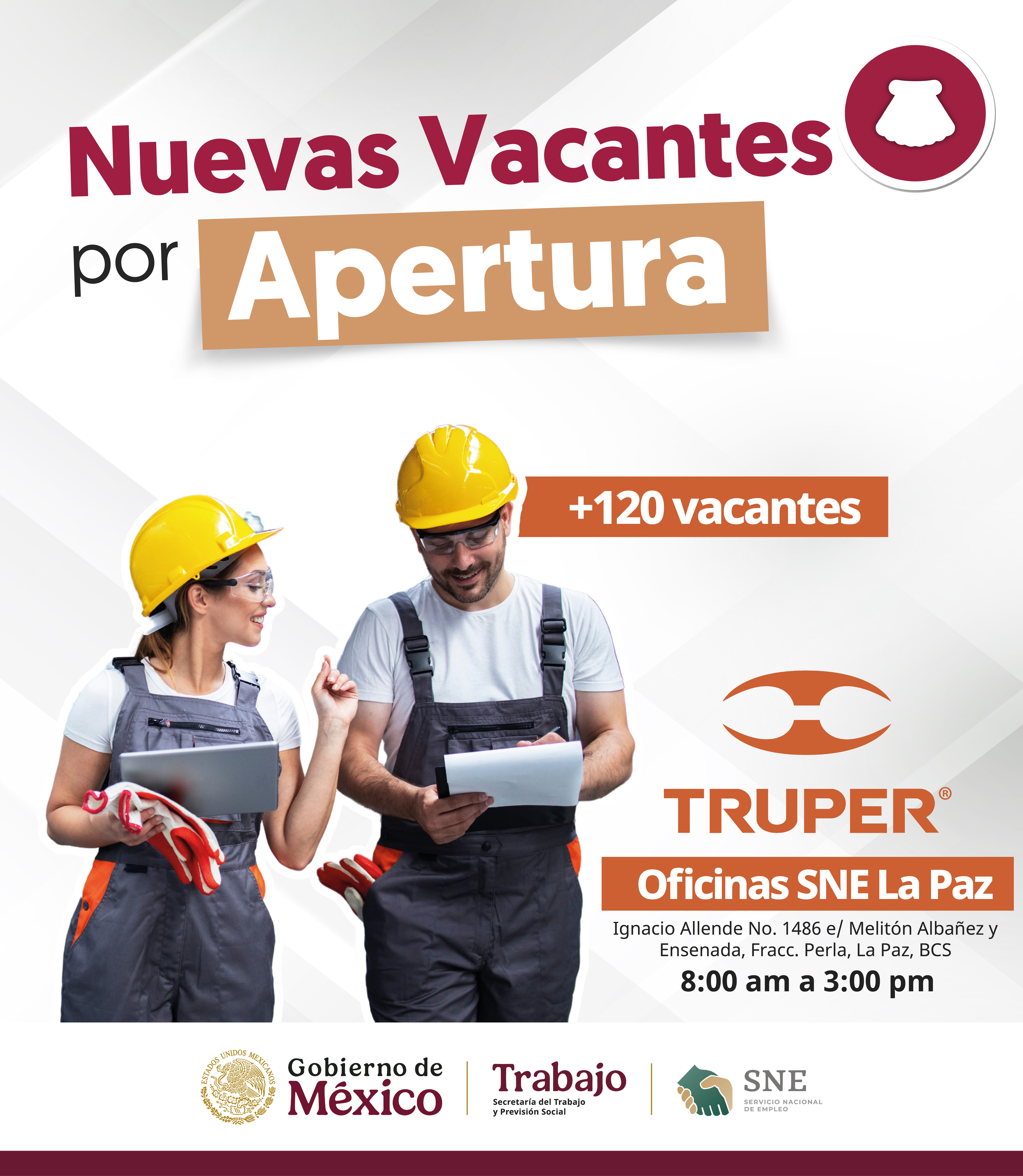 Más de 120 vacantes de empleo ofertarán en la empresa Truper: SNE
