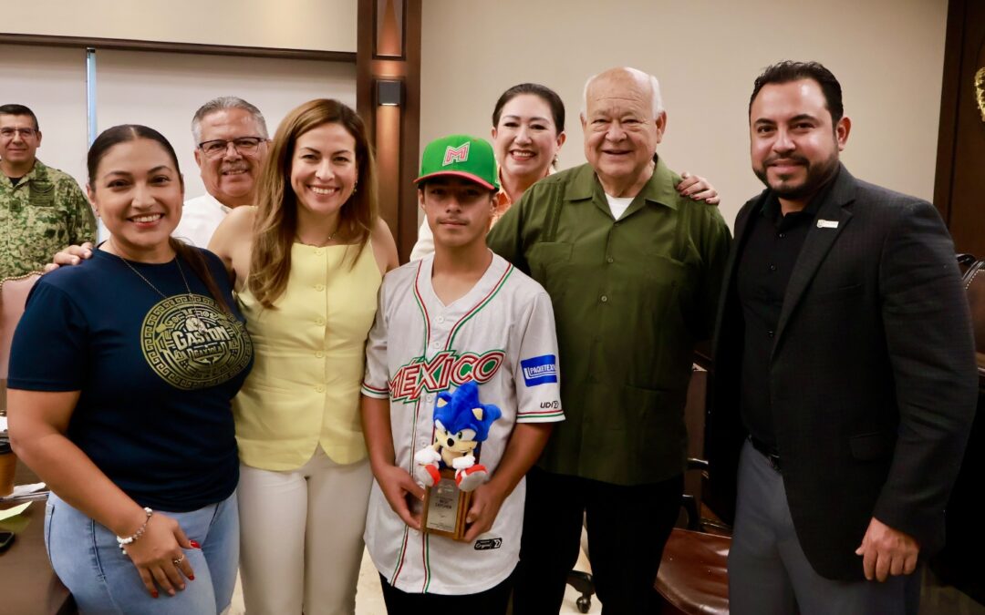 Reconoce Mesa de Paz en BCS a joven beisbolista que brilló en el Campeonato Mundial de Taiwán 