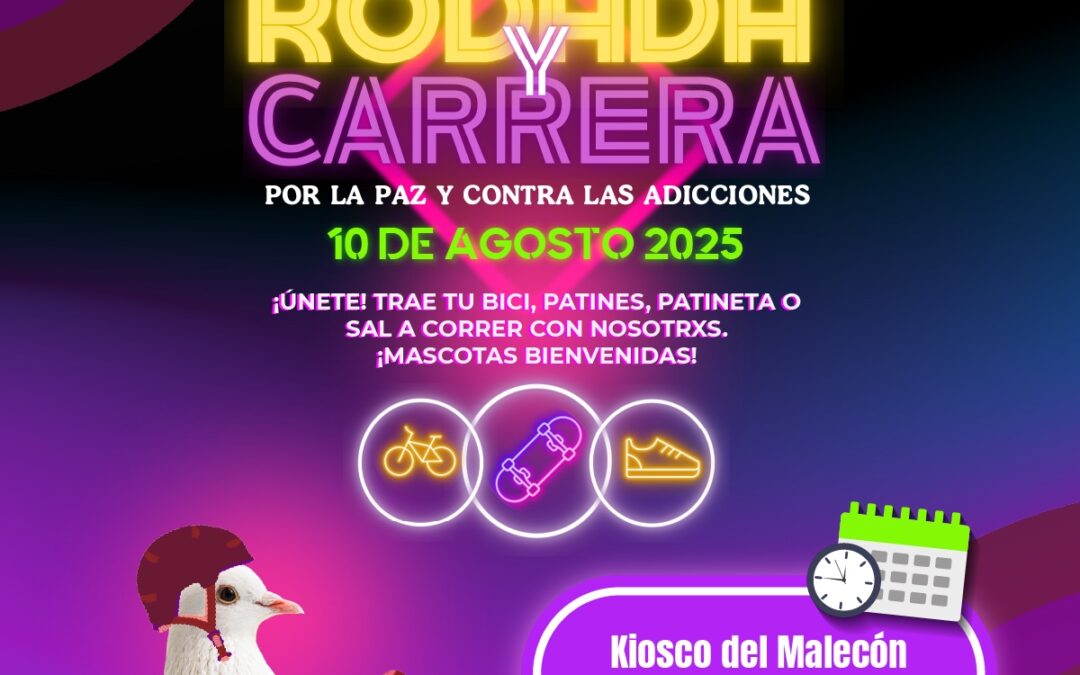 “Rodada y Carrera por la Paz y contra las Adicciones” se realizará el domingo 10 de agosto