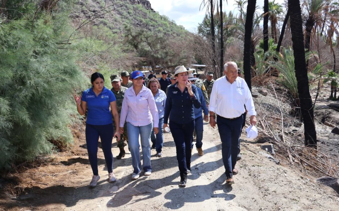 Recorre gobernador Castro Cosío zonas afectadas en San Ignacio y reitera apoyo total a las familias