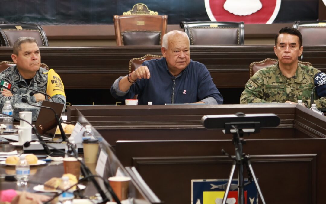 Autoridades de los tres órdenes de gobierno refuerzan la coordinación por efectos de Raymond