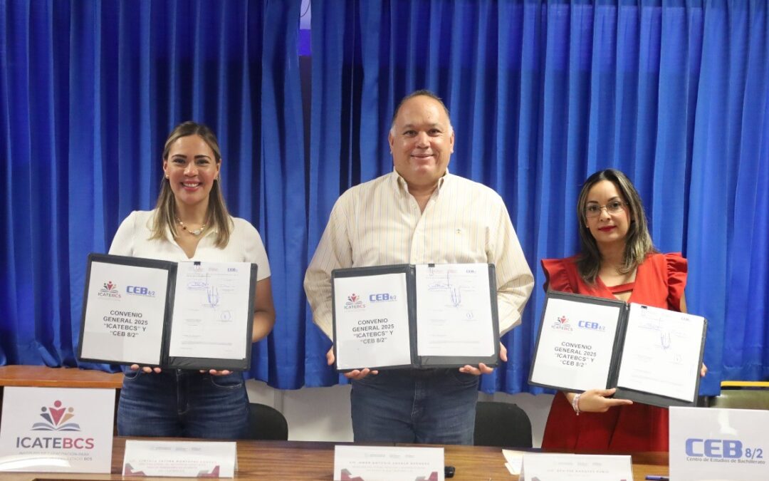 Firman ICATEBCS y CEB 8/2 convenio de colaboración en beneficio de la comunidad estudiantil