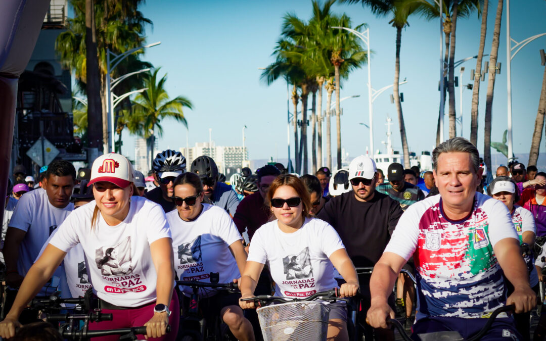 Rodada por la Paz reúne a 350 participantes en la capital de BCS