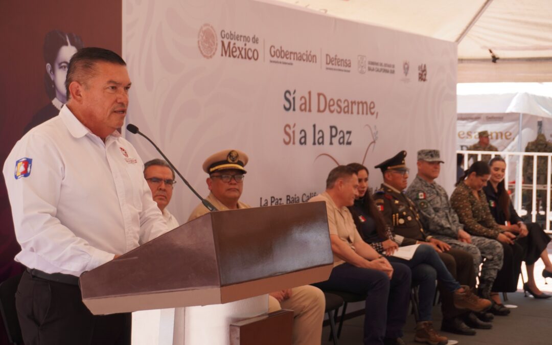 Se suma Gobierno de BCS al programa “Sí al Desarme, Sí a la Paz”