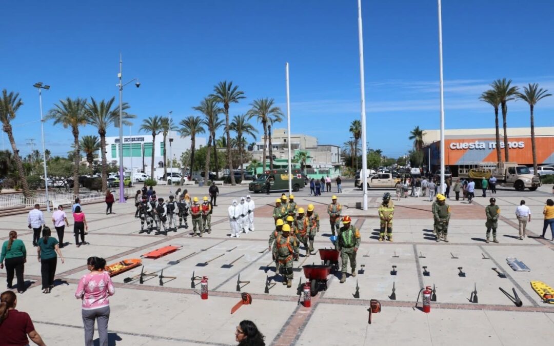 Más de 114 mil personas participan en BCS en el Primer Simulacro Nacional 2026