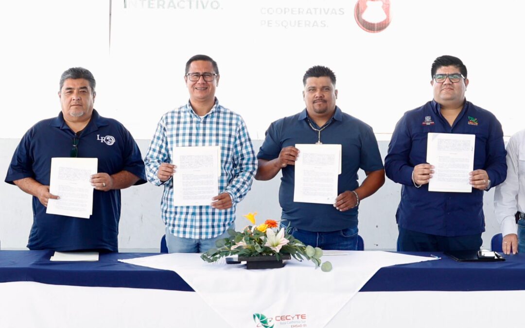 CECyTEBCS firma convenios con cooperativas pesqueras de Bahía Asunción