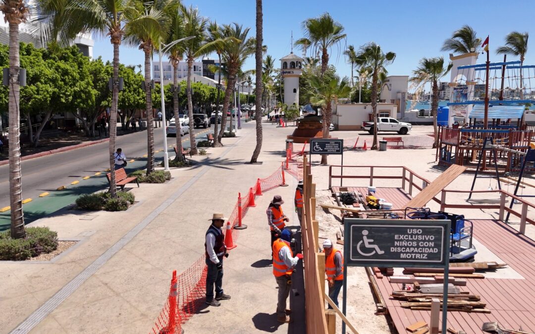 Inicia construcción del parque infantil inclusivo “Todos a Bordo” en el malecón de La Paz